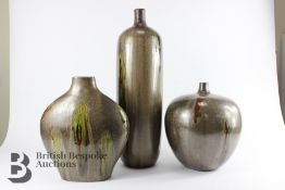 Three 20th Century Pottery Vases