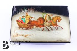 20th Century Russian Enamel Box and Cover