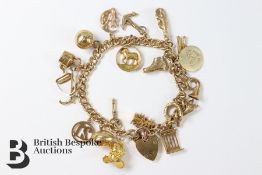 9ct Gold Charm Bracelet