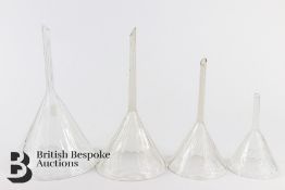 Georgian Graduated Set of Wine Funnels