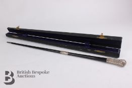 Victorian Ebony and Silver Mounted Conductor's Baton