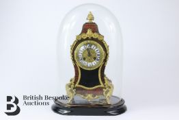 French Tortoiseshell and Ormolu Chiming Mantel Clock