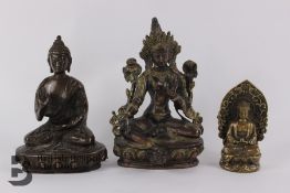 Three South Asian Bronzed Figurines