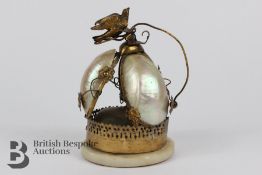 Charming Victorian Mother of Pearl and Ormolu Servant Bell