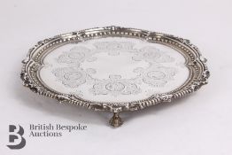Late Victorian Silver Card Tray
