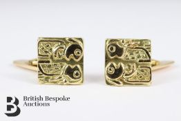 Pair of 14ct Yellow Gold Cufflinks