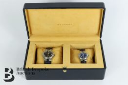 Bulgari His and Her Wrist Watches