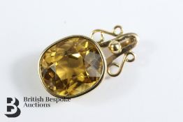 14/15ct Citrine Pendant