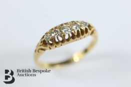 18ct Yellow Gold Five Stone Diamond Ring
