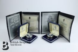 Two Silver and Wedgwood Cameo Boxes