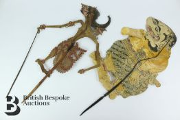 Quantity of Javanese Wood Carved Theatre Puppets