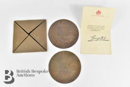 Two Great War Bronze Memorial Plaque