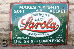 Beetham's Lait Larola Enamel Advertisment Sign