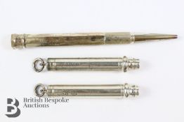 Silver Baker's Patent Pointer Propelling Pencil