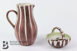 Bourne Denby Hazelwood Pitcher and Trinket Dish