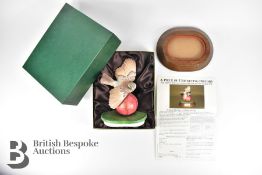 The Sparrow and Cricket Ball Porcelain Figure