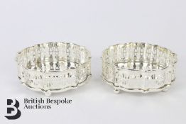 Pair of Silver Plated Wine Coasters