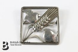 Georg Jensen Silver Brooch