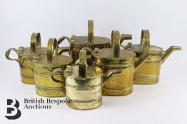 Collection of 19th to Early 20th Century Chamber Hot Water Jugs
