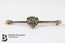 Antique Fox Head Stock Pin