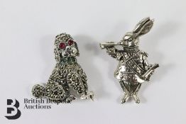 Two Silver Brooches