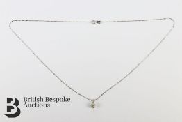 18ct White Gold Diamond Pendant