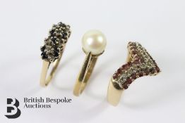 Three 9ct Gold Rings