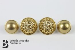 Pair of 9ct Gold Brush Finish Earrings