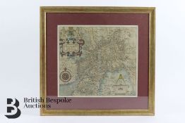 Antique Map of Gloucestershire 'Glocestrie' c1610