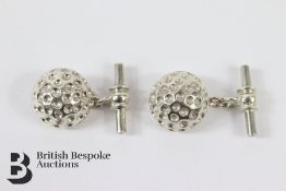 Pair of Silver Golf Ball Cufflink's