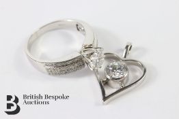 18ct White Gold White Stone Ring