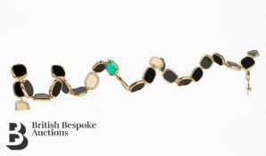 Roberto Coin Stylistic Onyx and Diamond Necklace