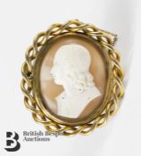 14ct Yellow Gold Profile Cameo