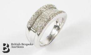 18ct White Gold Half Hoop Diamond Ring