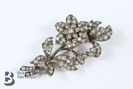 19th Century 'En Tremblant' Floral Bouquet Brooch