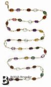 18ct Spectacle Multi-Gem Necklace