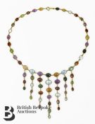 18ct Yellow Gold Multi-Gem Necklace