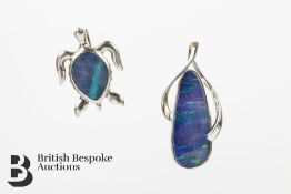 Silver and Opal Pendant