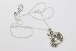 Silver Horse Pendant Necklace
