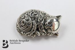 Silver Figurine of a Cat