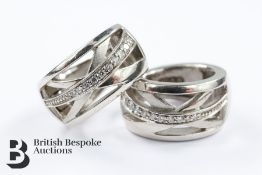 Pair of Silver Hoop Earrings