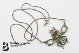 Silver Opal and Moonstone Necklace