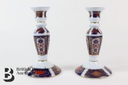 Pair of Porcelain Candlesticks