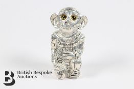 Silver Plated Monkey Pin Cushion