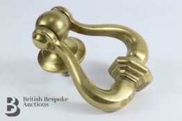 A Mid-20th Century Heavy Brass Door Knocker