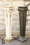 Two Painted Plinth