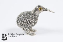 Silver Kiwi Figurine