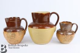 Three Doulton Stoneware Jugs