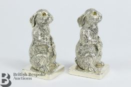 Pair of Silver Plated Condiments