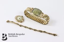 Gentleman's 9ct Yellow Gold Hamilton Wrist Watch